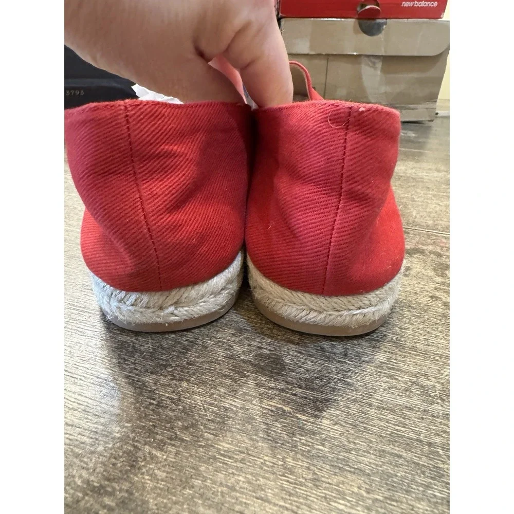 NWOT!! Stuart Weitzman‎ Dree Flat Espadrille Red Size US 9.5 EUR 40 Nautical